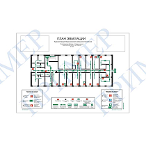 План эвакуации (400х300; Пластик ПВХ 4 мм, пленка фотолюминесцентная ГОСТ 12.2.143-2009, пластиковый профиль; )